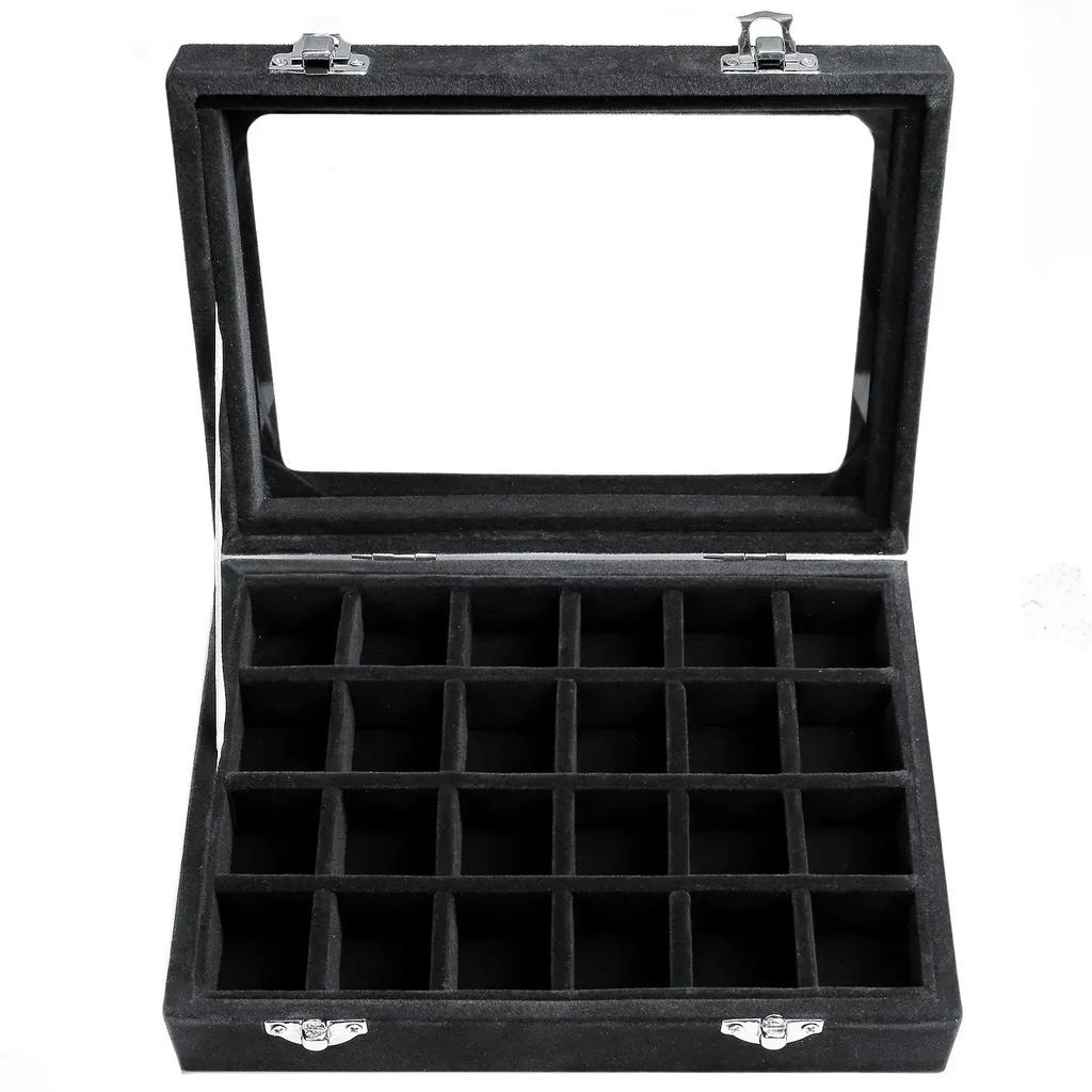 NEW Jewelry Box with Large Capacity for Earrings, Rings, Necklaces and Nail Art Decorations, Jewelry Organizer Case