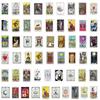 110pcs Tarot Stickers For Laptop Ipad Notebooks Stationery Computer Craft Supplies Sticker Vintage Scrapbooking Material