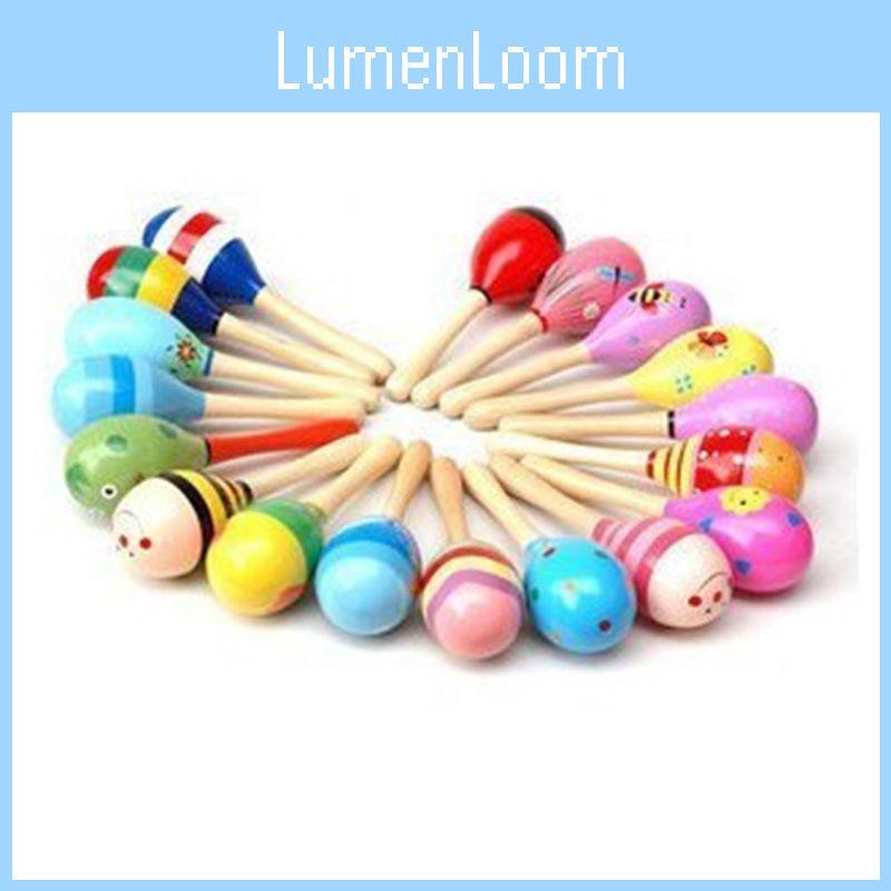 Wooden Shaker Rattle Musical Instrument For Baby Sensory Development And Playtime