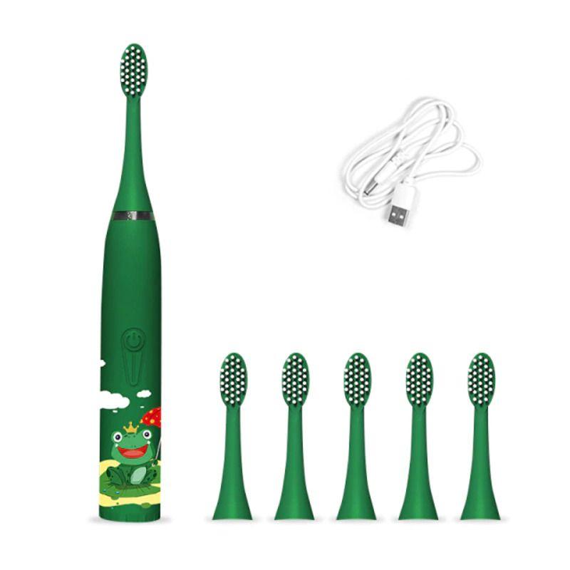 Colorful Automatic Electric Toothbrush For Kids With Soft Silicone Bristles