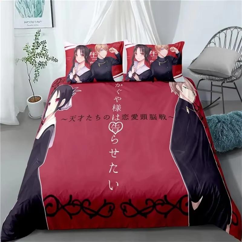 

Anime Kaguya-Sama Love Is War Miyuki Shirogane Bedding Set Boys Girls Twin Queen Size Duvet Cover Pillowcase Bed Kids Adult 70x133cm 2pcs