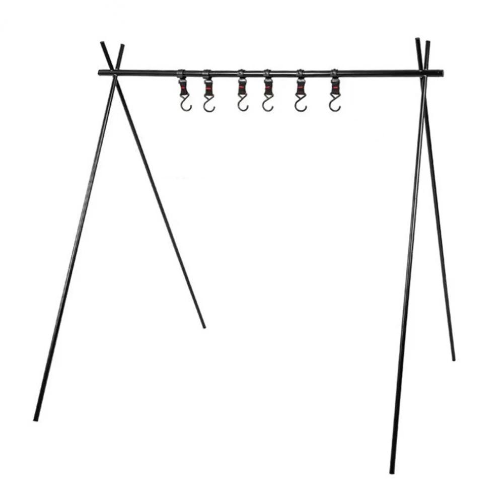 Aluminum Alloy Camping Hanging Shelf Foldable Triangle Shelf Hanger Lightweight Multifunctional for Picnic Barbecue Outdoor Tool