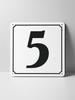 Metal Sign Black House Number On White Background Outdoor Wall Art Decor