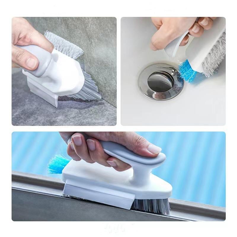 1/2pcs 4 In 1 V-Shape Scrubber Brush For Kitchen Bathroom Tile Floor Gap Window Groove Wall Corner Toilet Brushes Cleaning Tools