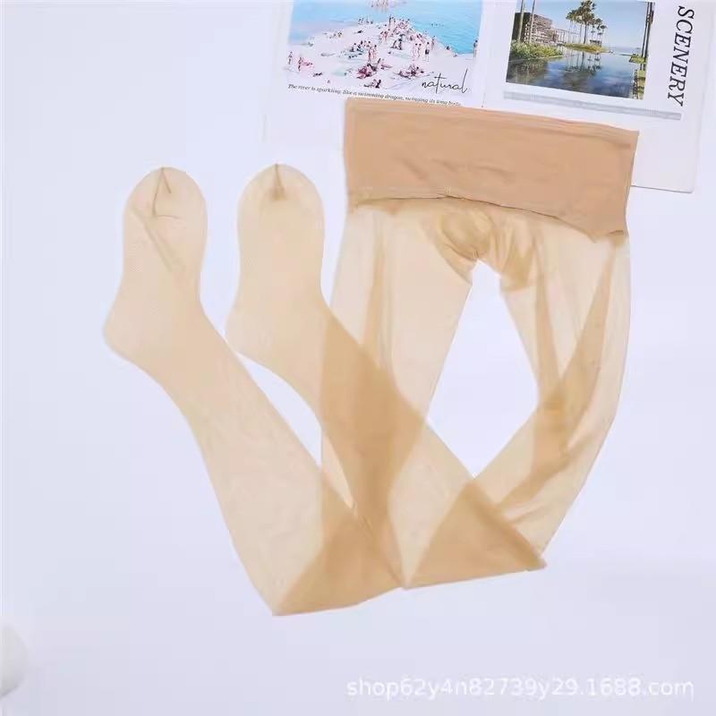 

1D Mesh Waist Seamless Deep Crotch Pantyhose Women Sexy Ultra Thin Transparent Underwear 512 Pin Foot Shaped Stockings One Size