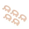 5pcs Wooden Teether Animal Baby Teething Toy DIY Natural Wood Teething Accessories (Elephant)