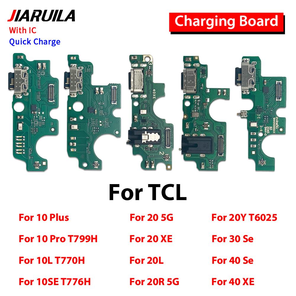 11Pcs For TCL 11 Plus 11 SE 11 Pro 1G 11R 1G 11Y T6111 USB Charger Port Dock Connector Charging Board Flex Cable With Microphone