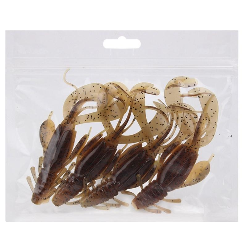 Soft Baits Crawfish Lures Artificial Fishing Baits Lure 10cm 10g Shrimp Swimbait Fishing Tackle 4pcs