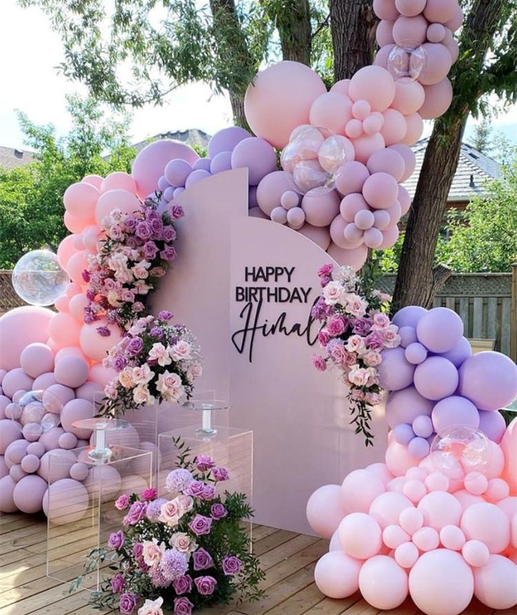 China Macaron Wedding Party Decoration Supplies Latex Ballon White Gold Pink and Blue Balloon Garland Arch Kit