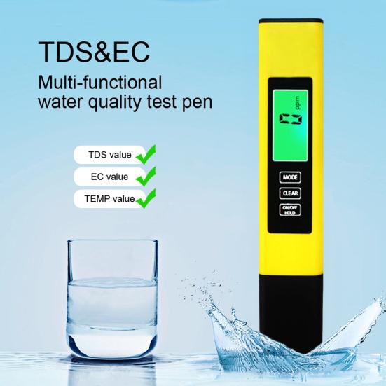 Wasserqualitätsmessgerät Digitalanzeige Hochpräzise Batteriebetrieben Trinkwasser