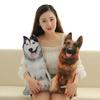 50cm Sevimli Simülasyon Köpek Peluş Oyuncak 3D Baskı Doldurulmuş Hayvan Köpek Peluş Yastık Doldurulmuş Karikatür Yastık Çocuk Bebek Ev Dekor Hediye