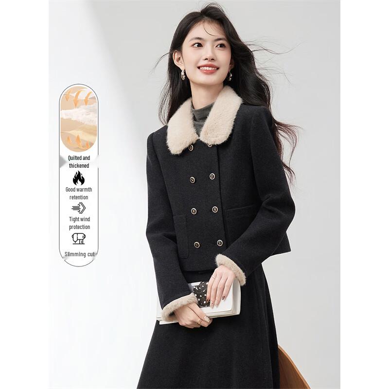 

Женское зимнее пальто из смесовой шерсти XL