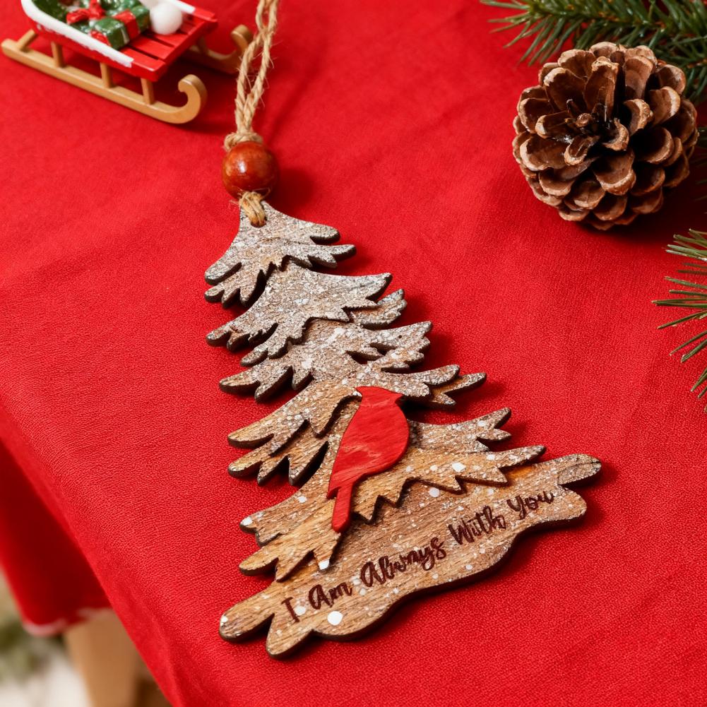 Golden Glitter Christmas Decorations Natural Wood Christmas Decorations Christmas Ornaments for Loss of for Remembrance for Mom