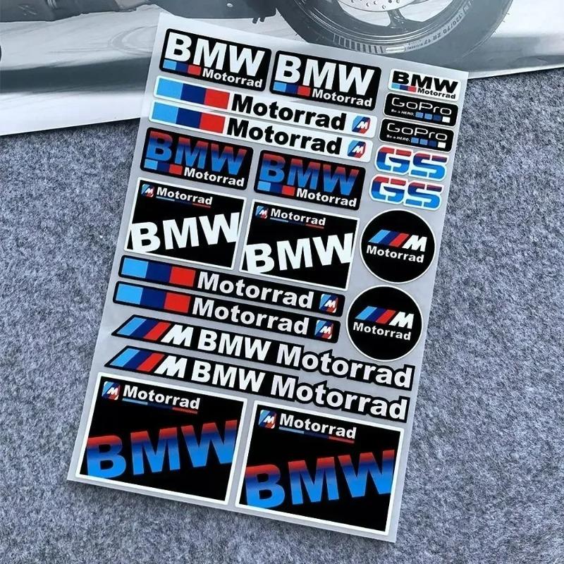 Popular New Motorcycle Stickers Suitable For BMW Modified Decals Shock Absorber Fuel Tank Side Box Tail Box Reflective Stickers