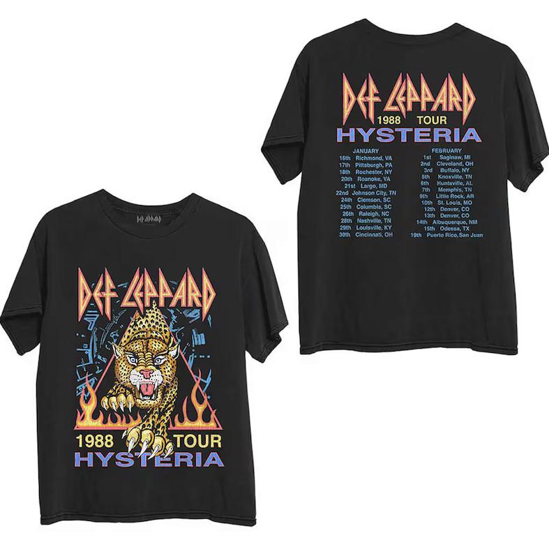 

Def Leppard Hysteria 1988 Tour T-Shirt Double Sided 3XL