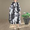 DIMANAF New 2026 Women Plus Size Long Dress Lady Summer Beach Loose Oversize Maxi Floral Print Cotton Vintage Black
