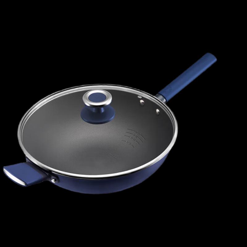 ASD CC32Z8Q 32cm Titanium Ceramic Non-Stick Wok