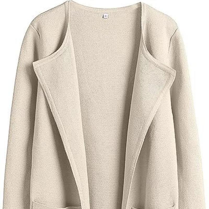 

Осінньо-зимове жіноче модне повсякденне вовняне пальто з лацканами XXL