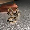 Full Circle Diamond Ring: Korean-Style, Gold-Plated Titanium Steel, Fashionable & Personalized Index Finger Jewelry