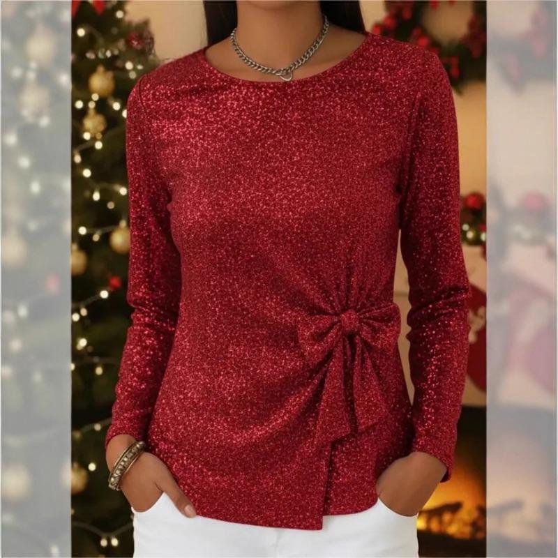 Neue Modische Glänzendes Band Schleife Damenbluse Langarm Lässig Frühling Herbst Süße Oberteile Slim Fit Einfarbige Streetwear Elegant Lässig Einfache Hemden