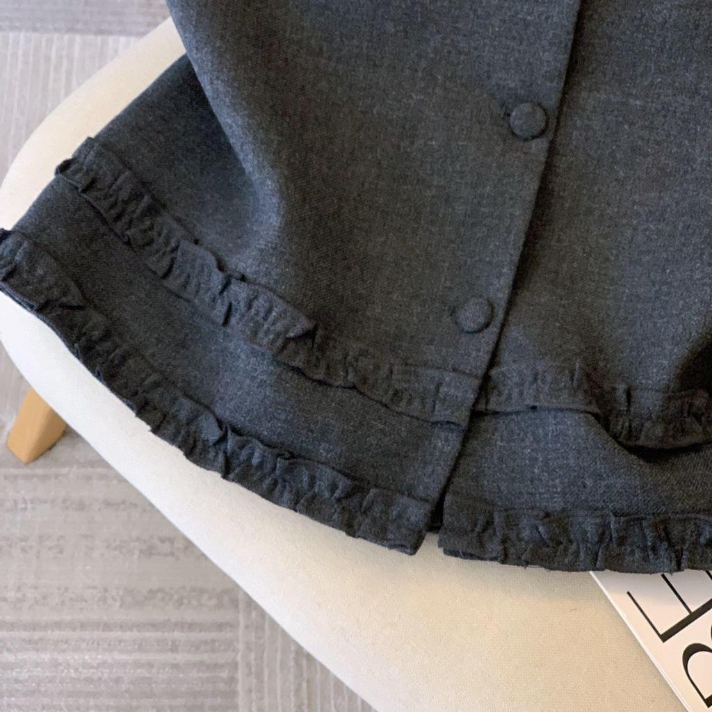 2025 Grey Ear-Side Cape Vest: Stylish High-End Autumn Short Jacket