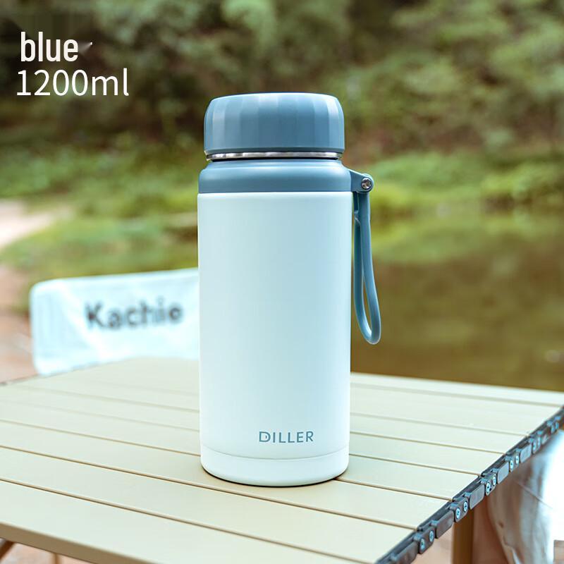 Diller 1000ML Stainless Steel Insulated Water Bottle with Tea Infuser