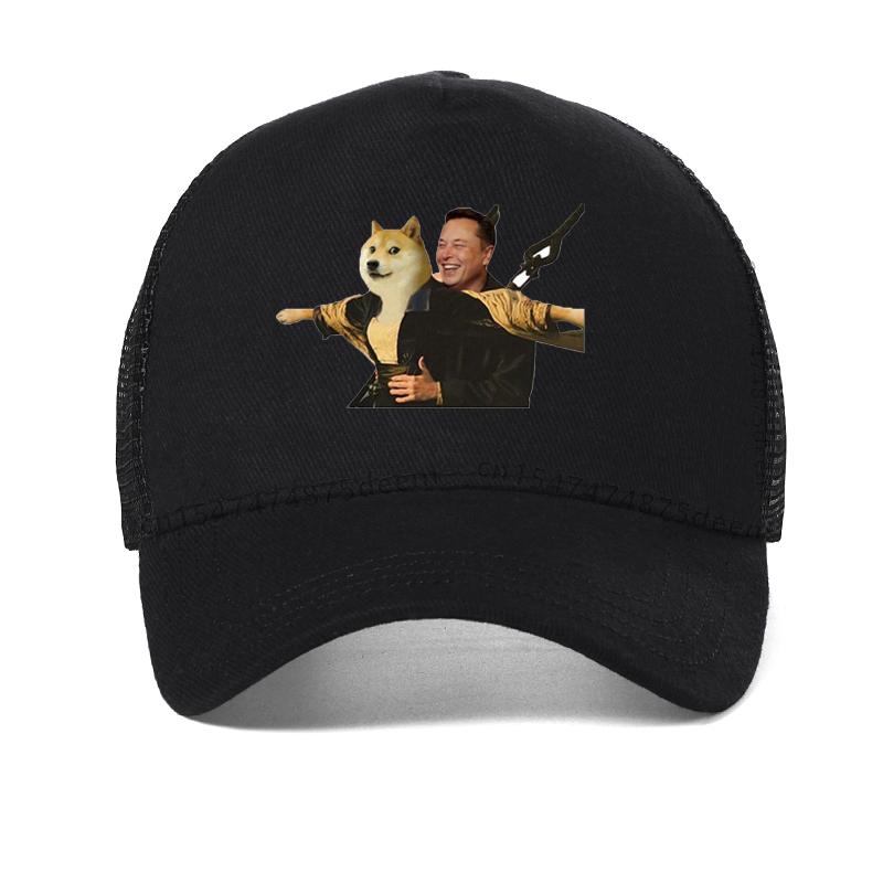 Cappellino da baseball Bitcoin Uomo di marca Moda Divertente Elon Reeve Musk cappellino doge Estivo Rete traspirante cappello trucker