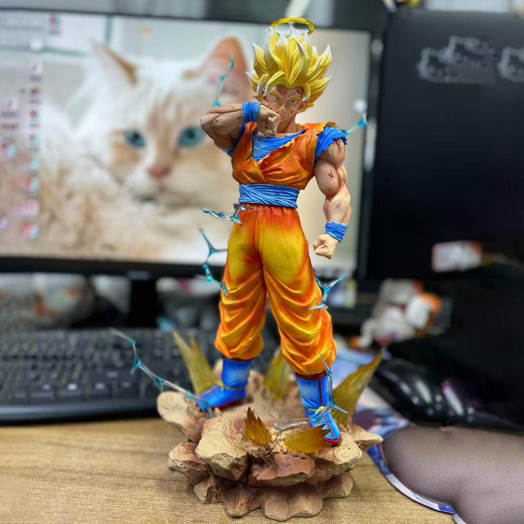 Z Son Goku Ssj2 Figure Led Base Super Saiyan 2 Goku Pvc Action Figures 33cm/12.2inch Collection Model Toys Gifts