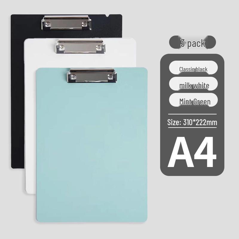 A4 Hardboard Writing Pad Clipboard with Paper Clip - Office Supplies