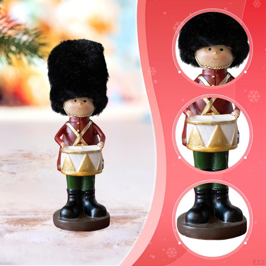 Weihnachts-Nussknacker-Figur Dekorative Tischfigur Handwerk Foto-Requisiten Harz-Ornament