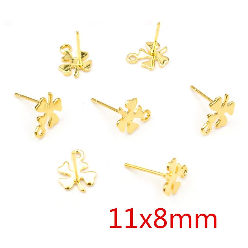

20pcs 316 Stainless Steel Gold Color Geometric Earring Stud Earring Posts Connector For DIY Earrings Jewelry Making Supplies