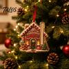 Acrylic Hanging Decorations for Tree 2D Christmas Cash Holder Ornament, Gift Card Fun Accessories Xmas Decor, Reusable Pocket Keepsake Holiday