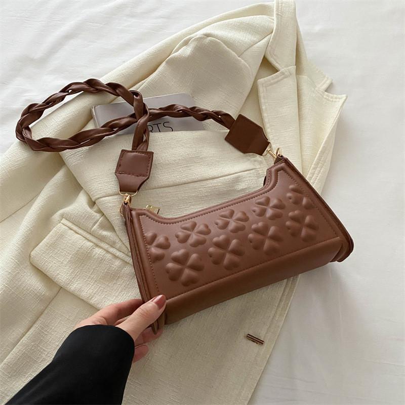 Stylish Pu Leather Shoulder Bag Trendy Street Style Chic Quilted Design For Women 2024