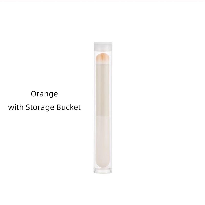 Lip Brush 1pc Lipstick Brush Round Head with Cap Mini Smudge Makeup Brush Portable Soft Bristle Concealer