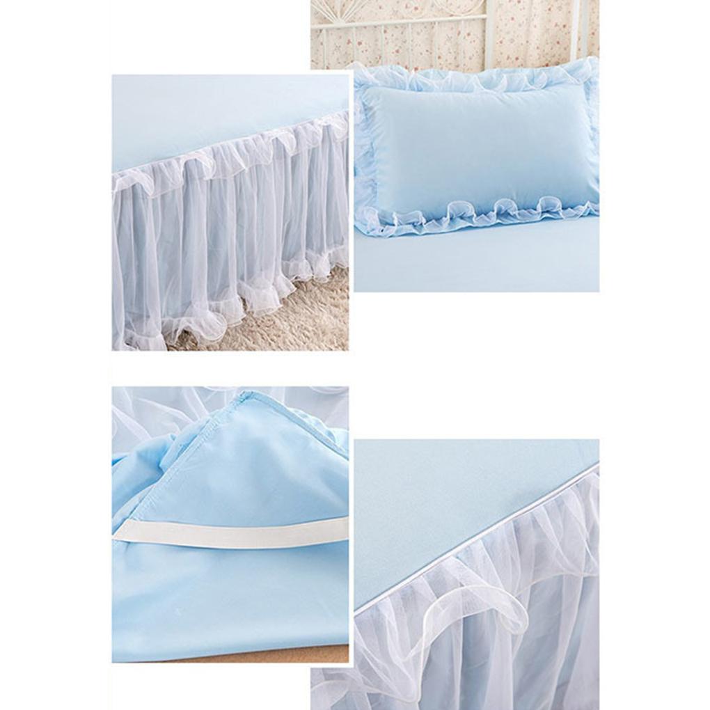 Easy To Clean Non-Slip Mattress Cover Wide Bed Skirt Elegant Princesses Bed Skirt Ruffled Bed Skirt