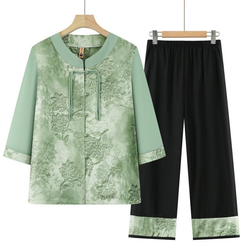 Women's Chinese Style Floral Two-Piece Set