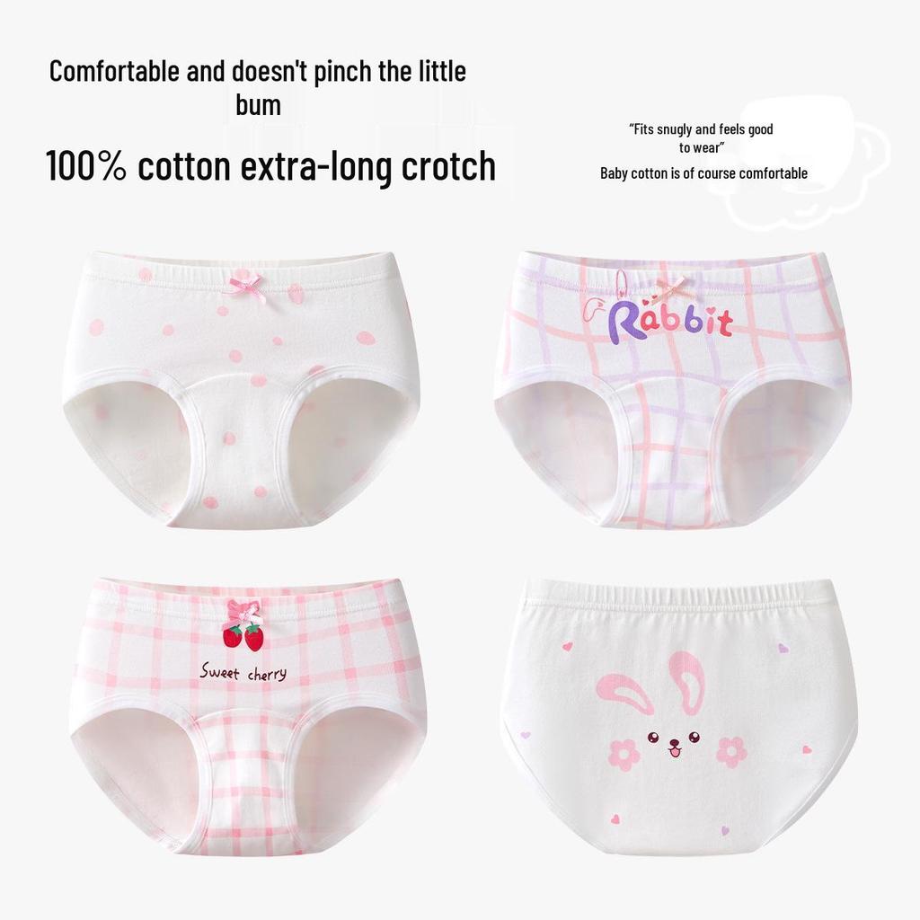 Slip a Triangolo Antibatterici in Puro Cotone per Bambine - Comfort Senza Pizzicotti per Neonati e Bambini Più Grandi (Autunno inverno)