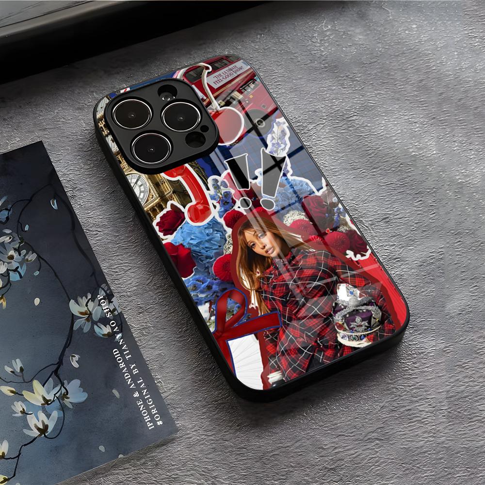 Singer Pink P-Pantheress Phone Case For IPhone 17 Air 16 E Pro Max 15 14 13 Mini 12 Pro 11 Max Plus Black Glass Cover