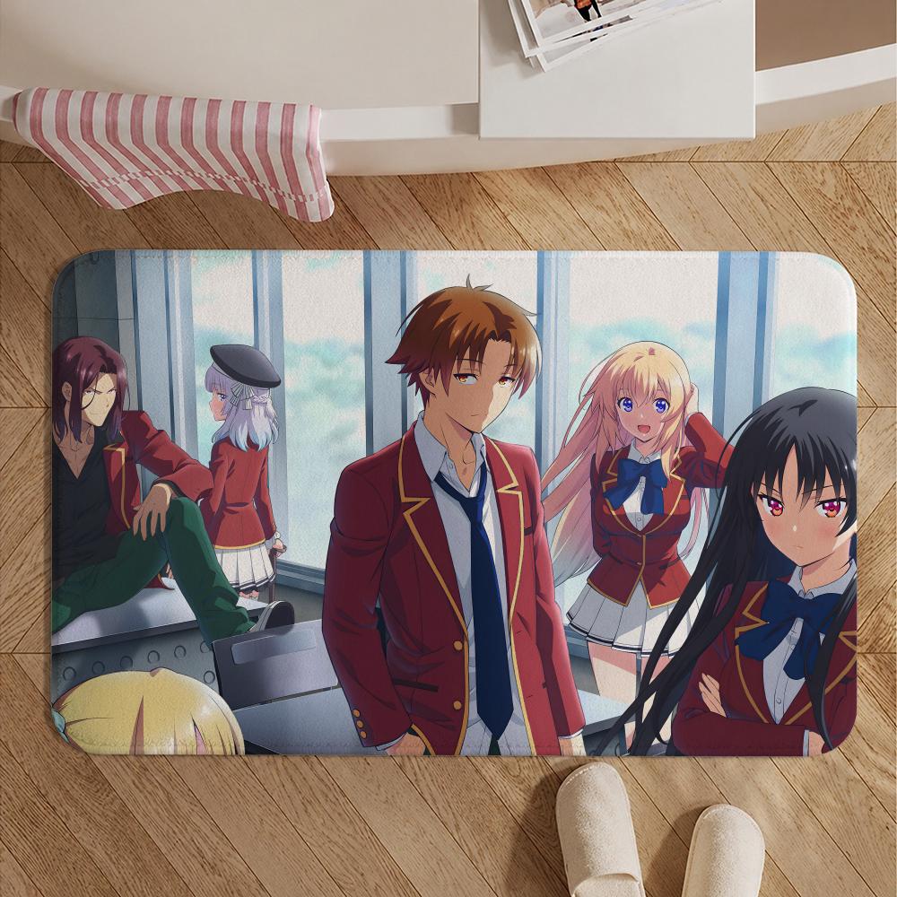 Anime-Classroom of the EliteS Floor Mat Soft Non-Slip Bath Mat, Bedside Carpet, Absorbent Doormat for Home