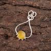 Round Yellow Cat'S Eye Gemstone Sterling Silver Best Friend Gift Wedding Pendant PP-40-49