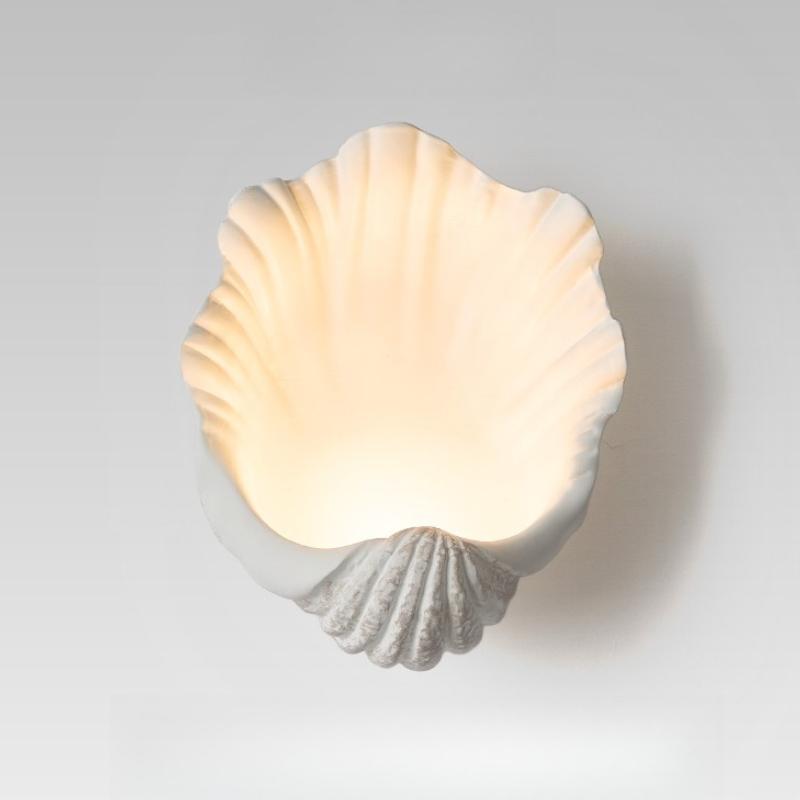 Retro Shell Wall Lamp Led Art Bedside Wall Lights Aesthetic Design Elegant Night Lamp Indoor Home Mood Lighting Decoration