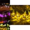 Enchanting Halloween Led String Lights Featuring Whimsical Pumpkins Spiders Skeletons For Festive Window Decor