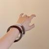 Round Wood Chip Splicing Resin Bracelet Niche Simple Temperament Bracelet Fashion Versatile High Sense Jewelry Women