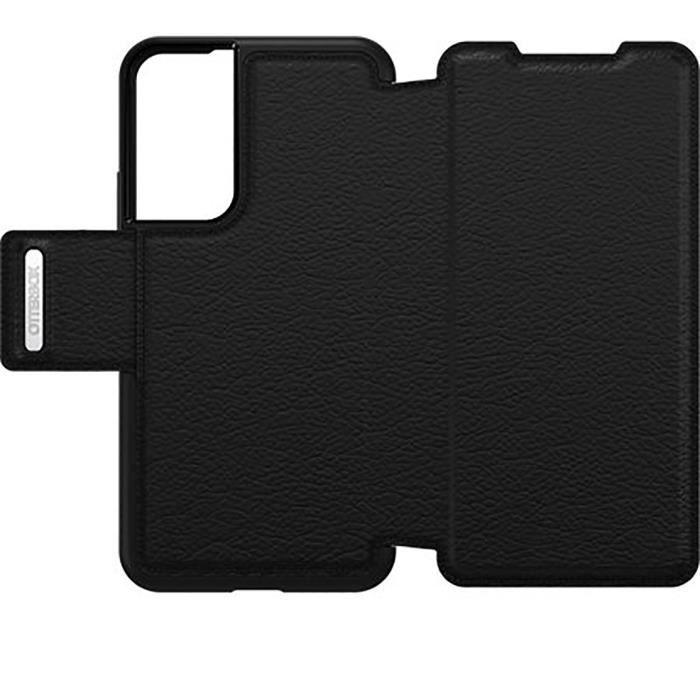 Folio renforcé - otterbox - samsung g s22+ 5g - cuir - noir - coque rigide