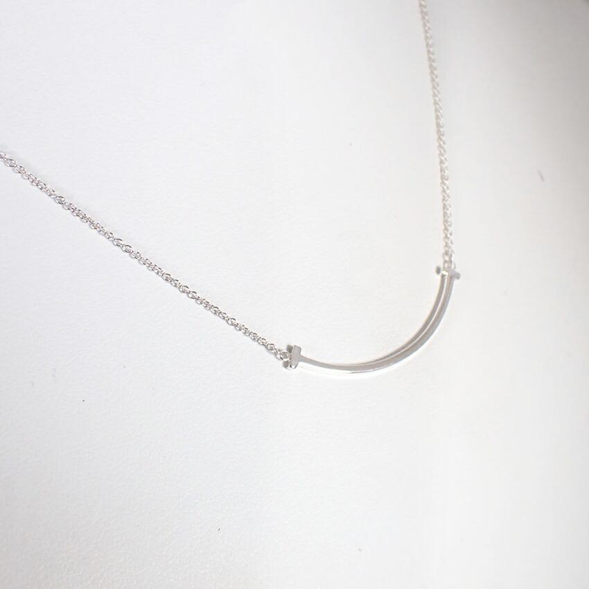 [Pre-owned] TIFFANY 925 T Smile Line Necklace/j54-3