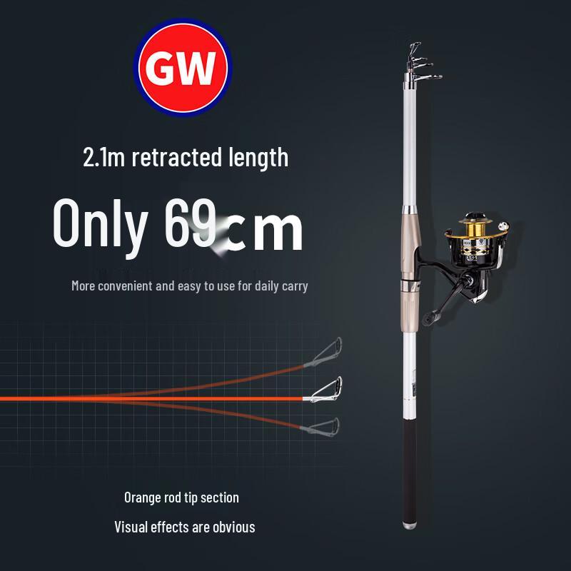 GW Guangwei Leopard Shadow Throw Sea Fishing Rod & Reel Set
