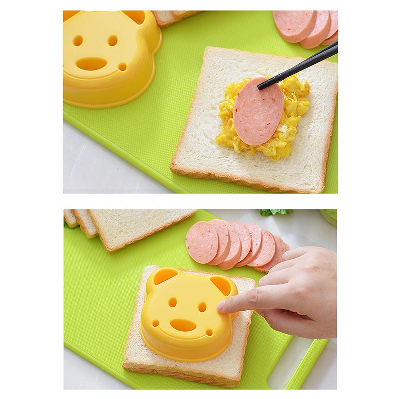 Form för smörgås i form av liten björn, enhet för att prägla bröd och kex, tårtform, utskärare