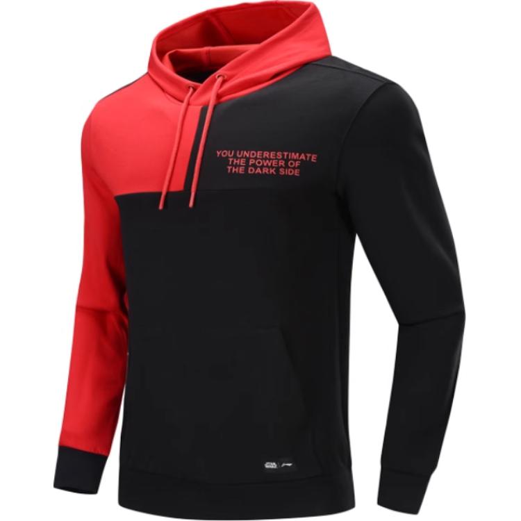 

Li Ning Sports Fashion Series Color Block Hooded Pullover Long Sleeve Sweatshirt Men sweatshirt Black AWDP261-2 2XL