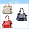 2023 Autumn European And American Retro Large Capacity Bright Leather Double-sided Embroidered Women's Bag