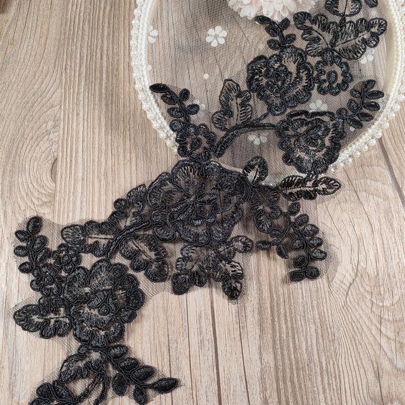 European Embroidery Float Bone Lace To Flower, Handmade Diy Material Wedding Dress Veil Wedding Shoes Lace Accessories White
